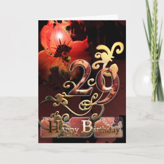 リリードリームフラワーハッピー29誕生日ギルドフェイク カード (正面)