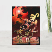 リリードリームフラワーハッピー32誕生日フローラ カード (正面)