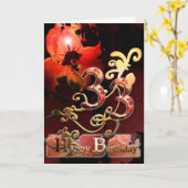 リリードリームフラワーハッピー33誕生日 華美 カード (黄色い花)