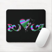 リリーハートとバターフィー – rainbowart マウスパッド (マウス)