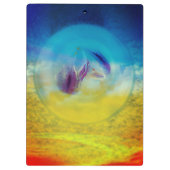 リリーハート、抽象芸術の超現実的なアートワーク クリップボード (裏面)