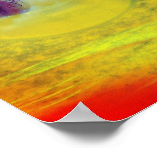 リリーハート、抽象芸術の超現実的なアートワーク ポスター (角)