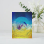 リリーハート、抽象芸術の超現実的なアートワーク ポストカード (スタンド正面)