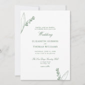 リリーバレーフローラモダンスクラシックケ結婚ース 招待状 (正面)