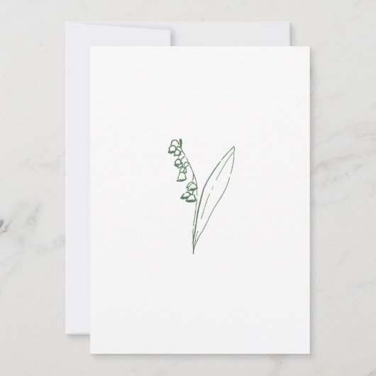 リリーバレーフローラモダンスクラシックケ結婚ース 招待状 (裏面)