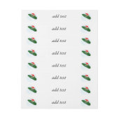 リリーパッドで雪を駆け抜けるカエル ラップアラウンド宛名ラベル (シート)