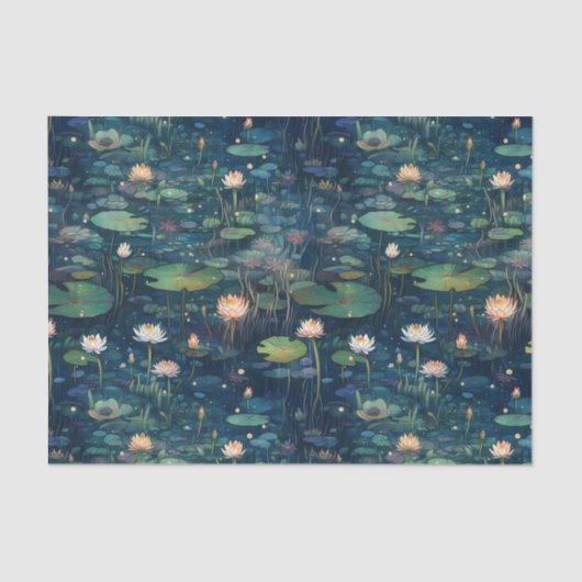 リリーパッドと花 薄葉紙 (正面)