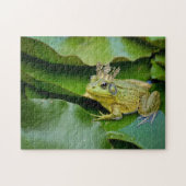 リリーパッドに飾られたカエルの王子様 ジグソーパズル (横)