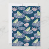 リリーパッドのカエル かわいい子供の誕生日パーティー 招待状 (裏面)