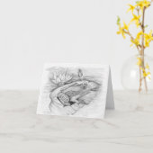 リリーパッドのカエル カード (黄色い花)