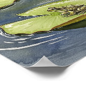 リリーパッドの上のカエル ポスター (角)