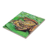 リリーパッドの上絵を描のカエル タイル (側面)