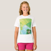 リリーパッドの下のグリーンカエル Tシャツ (正面フル)