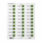 リリーパッドの差出人住所ラベル ラベル (フルシート)