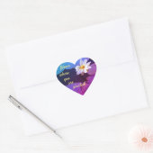 リリーパッドフラワー"開花どこに植えられている！ ハートシール (封筒)