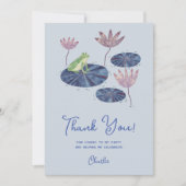 リリーパッド上のカエルサンキューカード 招待状 (正面)