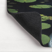 リリーパッド上の白い緑 マウスパッド (コーナー)