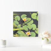 リリーパッド付きウォールクロック スクエア壁時計 (ホーム)