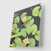 リリーパッド付きウォールクロック スクエア壁時計 (傾斜)