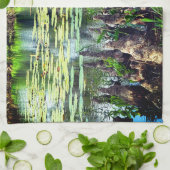 リリーパッド装飾品 キッチンタオル (折り畳み)