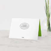 リリーパッド誕生日のグリーンカエル カード (裏面)