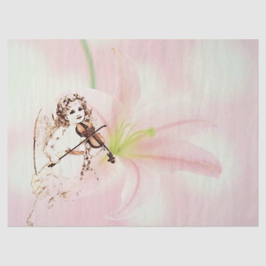 リリーフラワーアンドエンジェルギフトティッシュペーパー 薄葉紙 (正面)