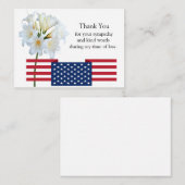 リリーフラワーオンフラッグサンキューカード ノートカード (正面/裏面)