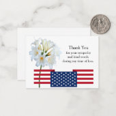 リリーフラワーオンフラッグサンキューカード ノートカード (正面/裏面インサイチュ)