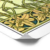 リリーフラワーズオブアールヌーボースタイルミュシャ ポスター (角)