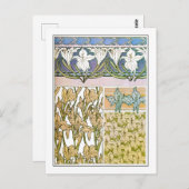 リリーフラワーズオブアールヌーボースタイルミュシャ ポストカード (正面/裏面)