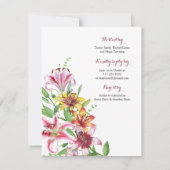 リリーフラワーブーケブライダルシャワー招待 招待状 (裏面)