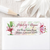 リリーフラワーブーケ結婚ーズ住所 シール (インサイチュ)