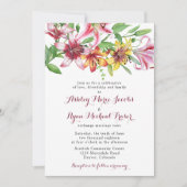 リリーフラワーブーケ結婚式招待状 招待状 (正面)