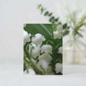 リリーフラワーホワイトフロアーピースラブデスティニー ポストカード (スタンド正面)