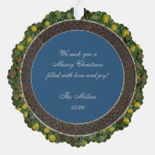 リリーフルーツクリスマスのデッラロビアヴァージン オーナメントカード (裏面)