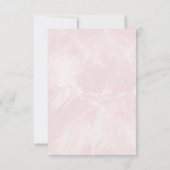 リリーフローラピンクマーブルウェディング日付を保存 出欠カード (裏面)