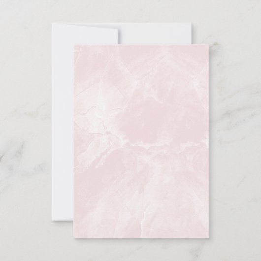 リリーフローラピンクマーブルウェディング日付を保存 出欠カード (裏面)