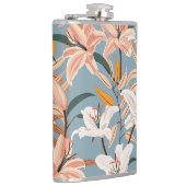 リリーフローラブルーヴィンテージプリント フラスク (右)
