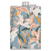 リリーフローラブルーヴィンテージプリント フラスク (裏面)