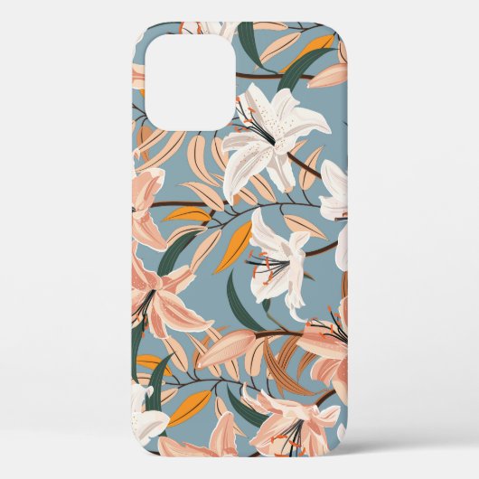 リリーフローラブルーヴィンテージプリント Case-Mate iPhoneケース (裏面)