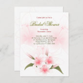 リリーブライダルシャワーパーティの招待状 インビテーションポストカード (正面/裏面)