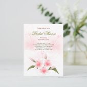 リリーブライダルシャワーパーティの招待状 インビテーションポストカード (スタンド正面)