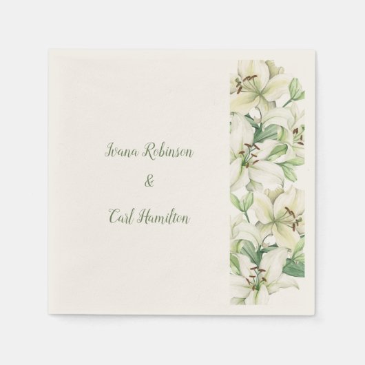 リリーブロッサムエレガンス スタンダードカクテルナプキン (正面)