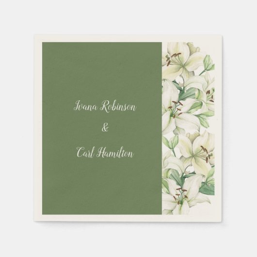 リリーブロッサムエレガンス スタンダードカクテルナプキン (正面)
