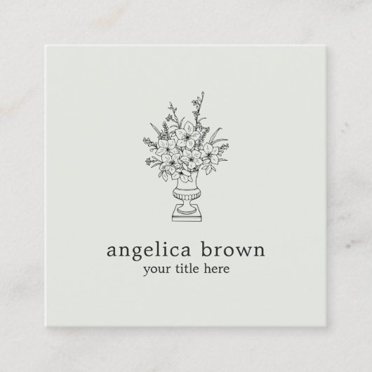 リリーブーケカスタマイズ名刺 スクエア名刺 (正面)