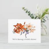 リリーブーケブライダルウェディングシャワーカード 招待状 (スタンド正面)