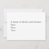 リリーブーケブライダルウェディングシャワーカード 招待状 (裏面)