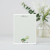 リリープールのかわいいカエル オーダーメイド名前入り サンキューカード (スタンド正面)