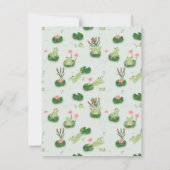 リリープールのかわいいカエル オーダーメイド名前入り サンキューカード (裏面)