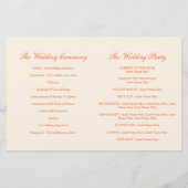 リリーベルリリー結婚式プログラム (裏面)